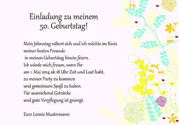 personalisierte Einladungen zum Geburtstag