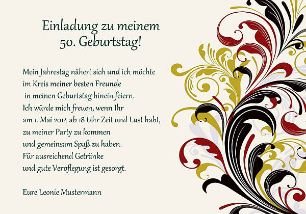 personalisierte Einladungen zum Geburtstag