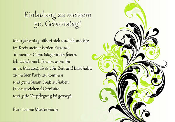 personalisierte Einladungen zum Geburtstag