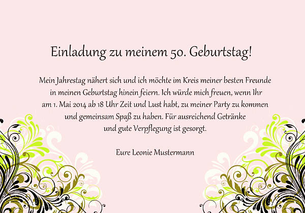 personalisierte Einladungen zum Geburtstag