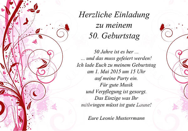 personalisierte Einladungen zum Geburtstag