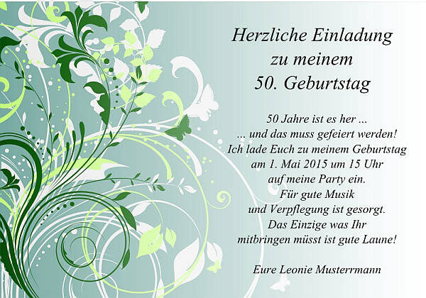 personalisierte Einladungen zum Geburtstag