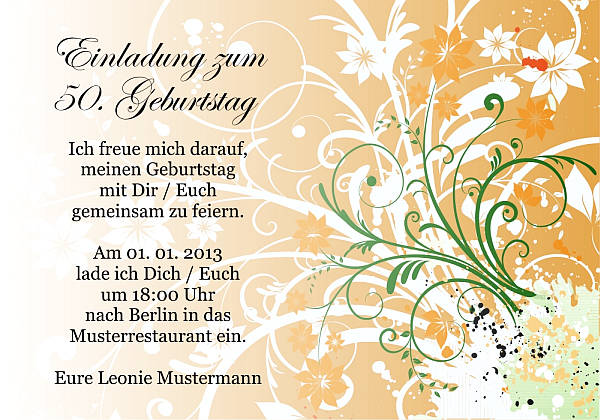 personalisierte Einladungen zum Geburtstag