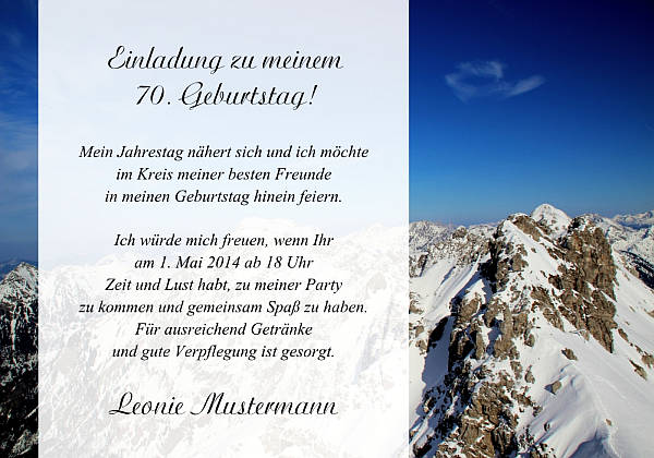 personalisierte Einladungen zum Geburtstag