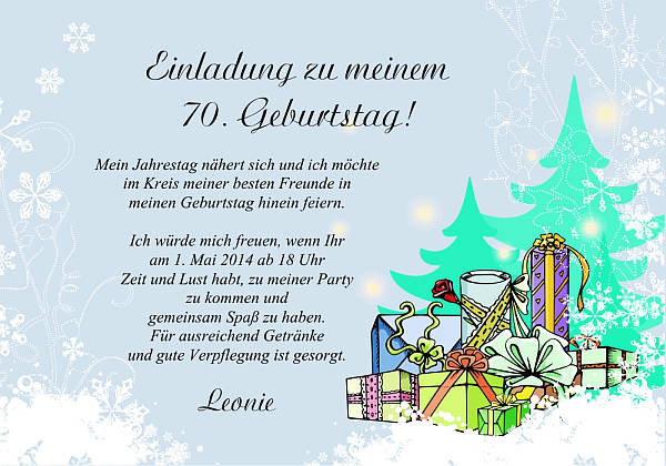 personalisierte Einladungen zum Geburtstag