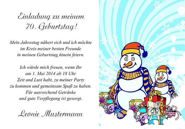 personalisierte Einladungen zum Geburtstag