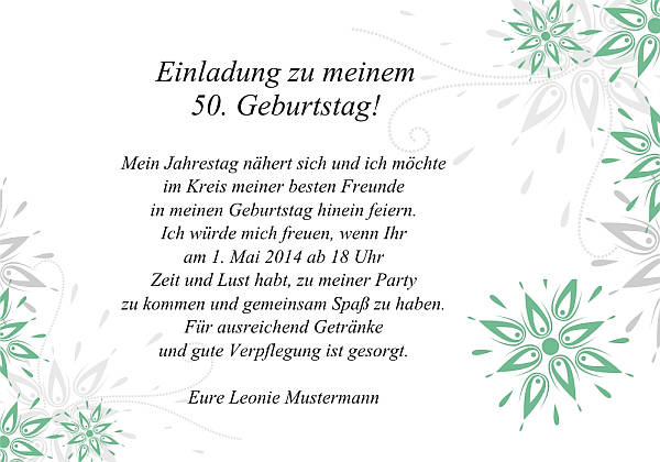 personalisierte Einladungen zum Geburtstag