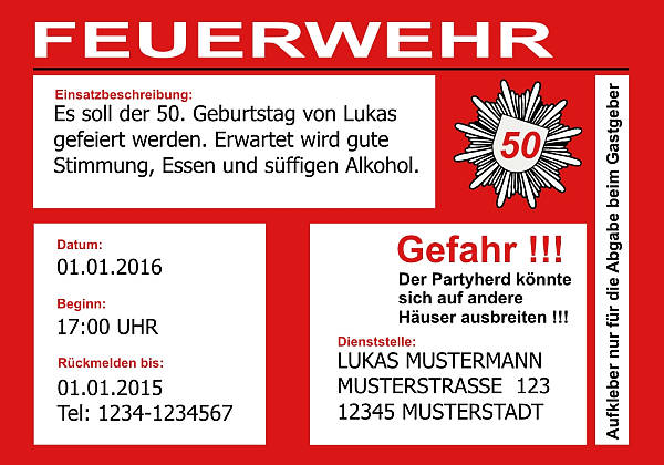 personalisierte Einladungen zum Geburtstag