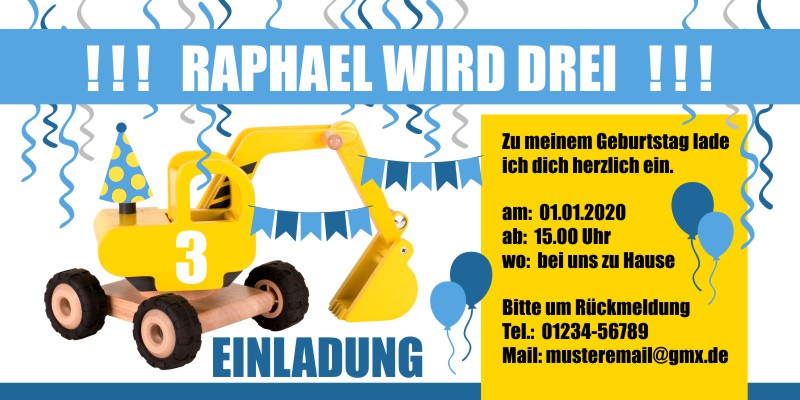 Originelle Einladungskarten zum 4 Geburtstag