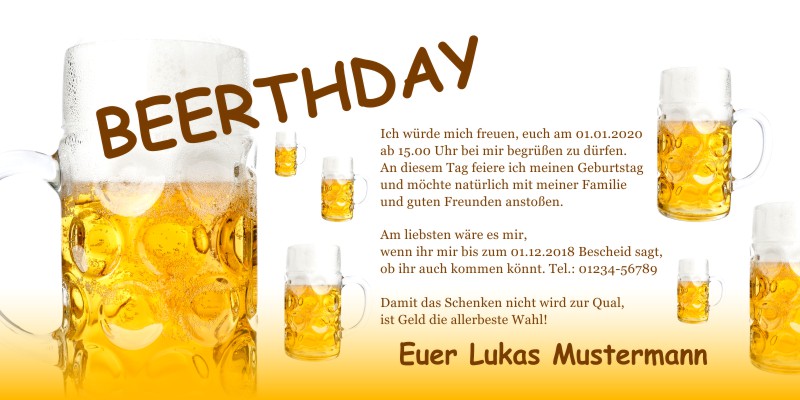 Originelle Einladungskarten zum 50 Geburtstag