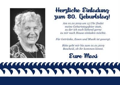 Maritime Einladungskarten Geburtstag