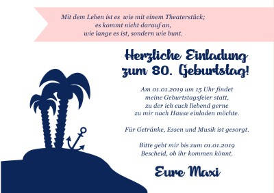 Maritime Einladungskarten Geburtstag