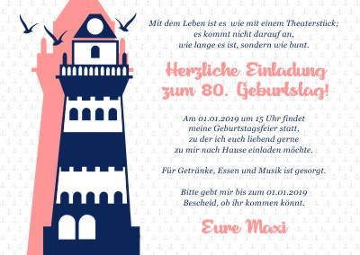 Maritime Einladungskarten Geburtstag