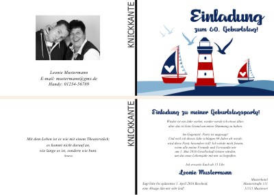 Maritime Einladungskarten Geburtstag
