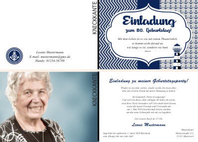 Maritime Einladungskarten Geburtstag
