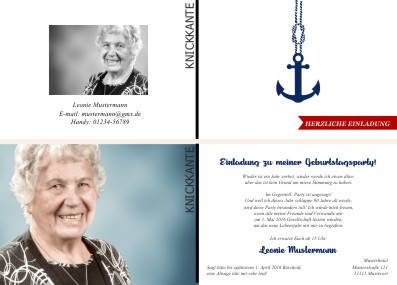 Maritime Einladungskarten Geburtstag