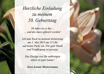 Individuelle Einladungskarten Geburtstag