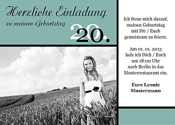 Individuelle Einladungskarten Geburtstag