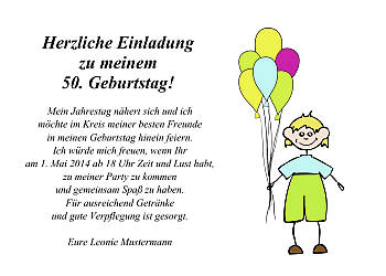 Individuelle Einladungskarten Geburtstag