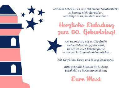 Maritime Einladungskarten Geburtstag