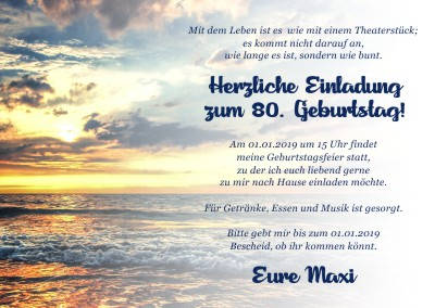 Maritime Einladungskarten Geburtstag