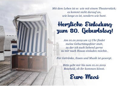 Maritime Einladungskarten Geburtstag