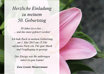 Individuelle Einladungskarten Geburtstag